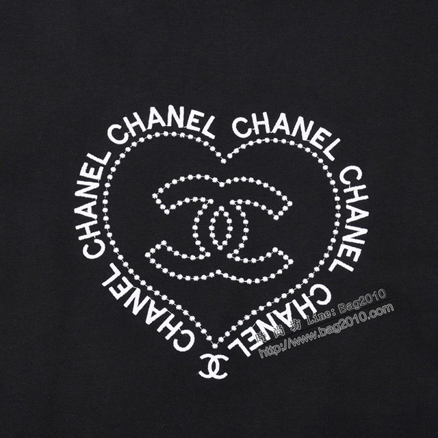 Chanel專門店香奈兒2023SS新款刺繡T恤 男女同款 tzy2970